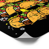 Taco Christmas Tree Xmas Mexican Food  Poster (Hoek)
