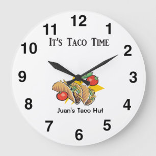 Taco Clock - Mexicaanse Restaurant Wall Clock Grote Klok
