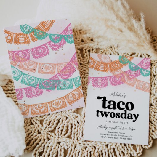 Taco Deux Anniversaire Invitation