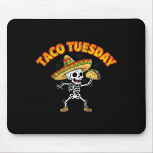 Taco dinsdag dansend skelet grappig cinco de mayo muismat