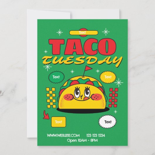 Taco Dinsdag Flyer Kaart (Voorkant)