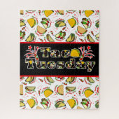 Taco Dinsdag Harde en Zachte Tacos en Hete Saus Legpuzzel (Verticaal)