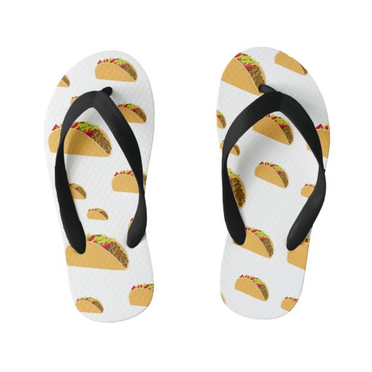 Taco Dinsdag Ontwerp - Kinder Teenslippers (Voetbed)