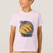 Taco Dinsdag Ontwerp - Kinderen Basic T-Shirt (Voorkant)