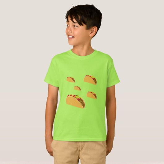Taco Dinsdag Ontwerp - Kinderen Basic T-Shirt (Voorkant volledig)
