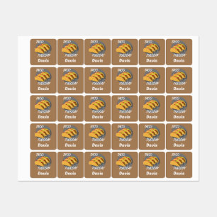 Taco Dinsdag Ontwerp - Klein vierkant waslabel Labels