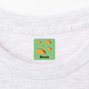 Taco Dinsdag Ontwerp - Klein vierkant waslabel Labels