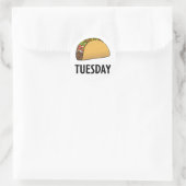 Taco dinsdag ronde sticker (Tas)