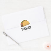 Taco dinsdag ronde sticker (Envelop)