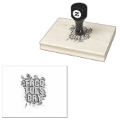 Taco dinsdag 	rubberstempel (Gestempeld)