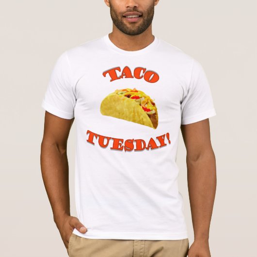 Taco dinsdag. t-shirt (Voorkant)