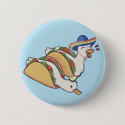 taco eendjes ronde button 5,7 cm (Voorkant)