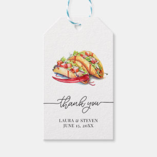 Taco- en bierfeest verlovingsfeest cadeaulabel