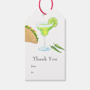 Taco- en Tequila-thema Cadeaulabel
