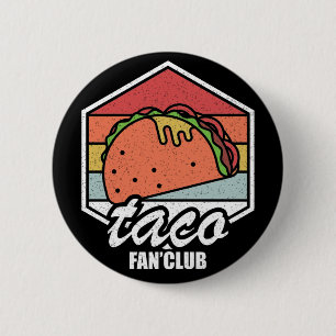 Taco fanclub vintage taco liefhebbers voor voedsel ronde button 5,7 cm