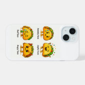 Taco Feelings Funny Four Moods of Tacos iPhone Cas (Verso Horizontal)
