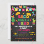 Taco Feest Uitnodiging - Zwart (Voorkant)