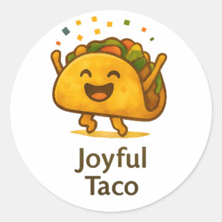 Taco Fiesta Feestelijk Verpakkingsstickers Mooie e Ronde Sticker