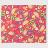 Taco Fiesta over rood pakpapier (Vlak)