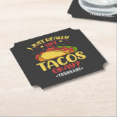 Taco Funny Gezegde ik hou echt van Tacos Kartonnen Onderzetters (Gekanteld)
