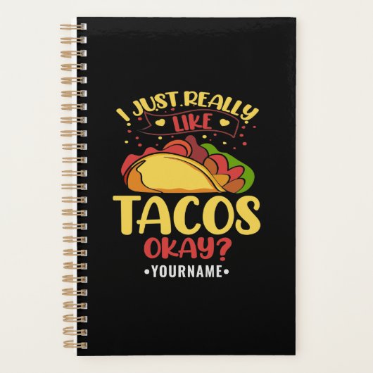 Taco Funny Gezegde ik hou echt van Tacos Planner (Voorkant)