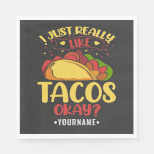 Taco Funny Gezegde ik hou echt van Tacos Servet