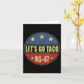 Taco Funny Lets Go Taco Retro Button Kaart (Gele Bloem)