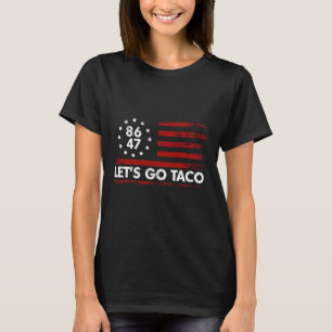 Taco Funny Let's Go Taco Shirt Amerikaanse Vlag Pa