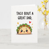Taco Geweldige Vader Grappige Kaart (Gele Bloem)