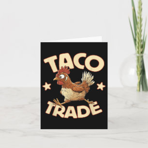 Taco handel, grappige politieke tarief satire, kip kaart