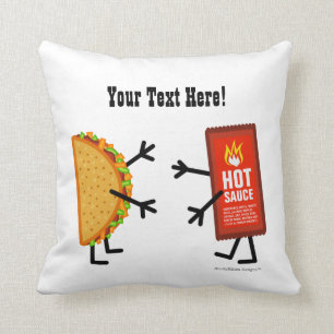 Taco & Hot Sauce - Aanpasbaar Kussen
