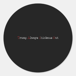 Taco Humor Grappig Trump Piept Altijd T.a.c.o Ronde Sticker