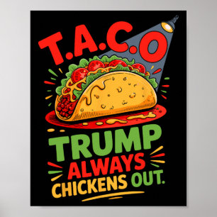 Taco Humor Trumps altijd kippen uit Taco Amerika Poster
