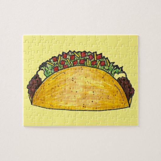 Taco Imprimer Cuisine mexicaine Tacos Puzzle de mo (Horizontal)