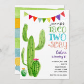 Taco Invitation à deux jours d'anniversaire (Devant / Derrière)