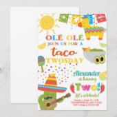 Taco Invitation à l'anniversaire du Jour du Jour d (Devant / Derrière)