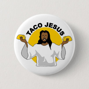 Taco Jesus Pin Ronde Button 5,7 Cm