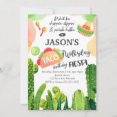 Taco Jeudi Anniversaire Fiesta Invitation (Devant)