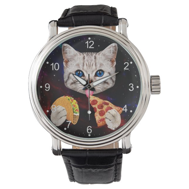 Taco, kat en pizza horloge (Voorkant)