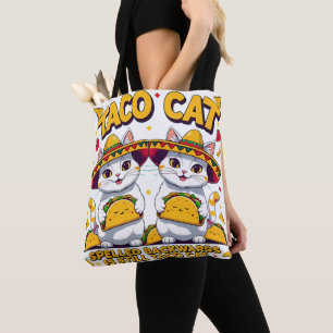 Taco Kat Feest Kawaii Schattig Cinco de Mayo Chibi Draagtas