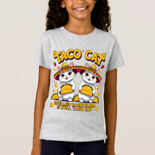 Taco Kat Feest Kawaii Schattig Cinco de Mayo Chibi T-shirt