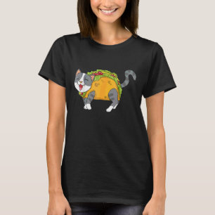 Taco Kat Mexicaans Voedsel Mannen Vrouw Kinder Jeu T-shirt