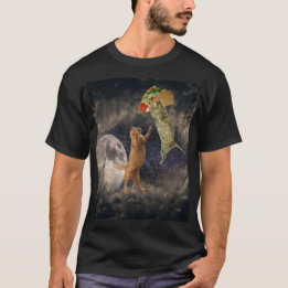 Taco Katten met de Maan & Universum Mannen T-shirt