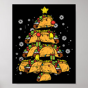 Taco Kerstboom Kerst Mexicaans Eten Poster