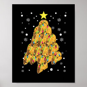 Taco Kerstmis PJ Tacos Mexicaans Poster