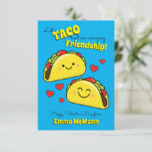 Taco Kids Classroom Valentine Friendship Cartes (Debout devant)