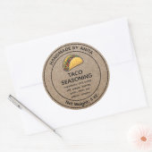 Taco kruiden blend pot label kraft papier stijl (Envelop)