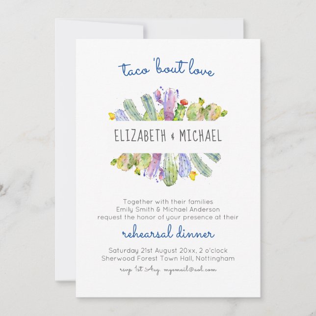 Taco Liefde Cacti Fiesta Oefenavondeten (Voorkant)