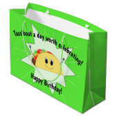 Taco Lover Grand sac d'anniversaire (Dos Angle)