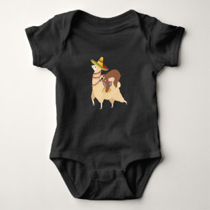 Taco Loving Animals Lazy Sloth Riding Llama Romper